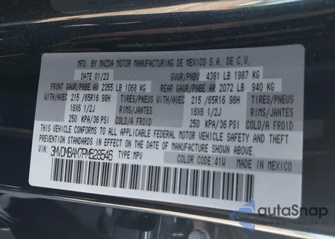 2023 Mazda Cx-30 2.5 S z USA, uszkodzony, nr VIN 3MVDMBAM7PM528546